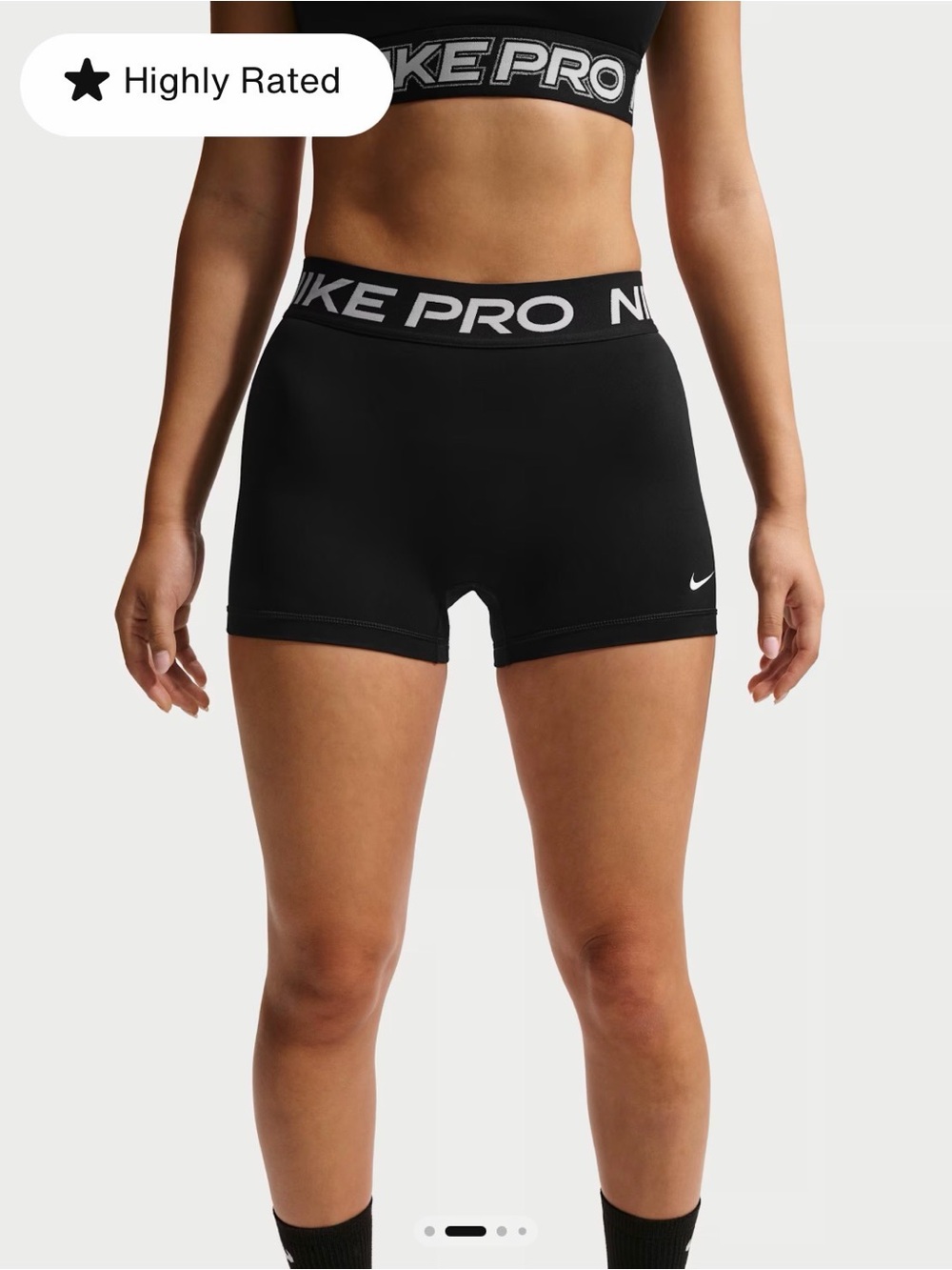 Nike Black Pro High-Waist Bike Shorts